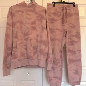 Old Navy rose tie dye sweats and hoodie set